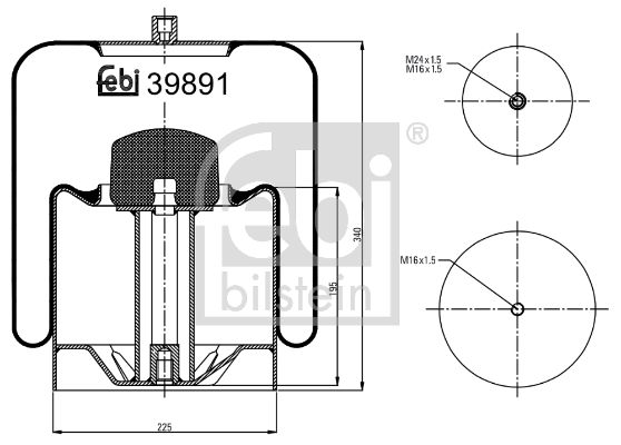 FEBI BILSTEIN Кожух пневматической рессоры 39891